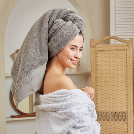 Полотенце банное 76х142 Onsilk Шанти оловянное