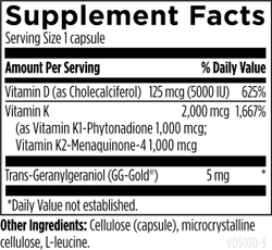 Vitamin D Supreme 5,000 IU с витамином K1 и K2 капсулы Designs for Health