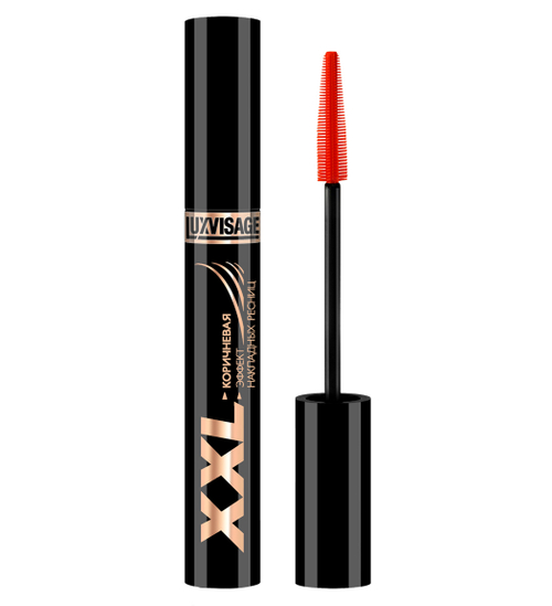 Тушь для ресниц "LUX VISAGE" XXL Суперобъем+Эффект накладных ресниц 9 мл Коричневая