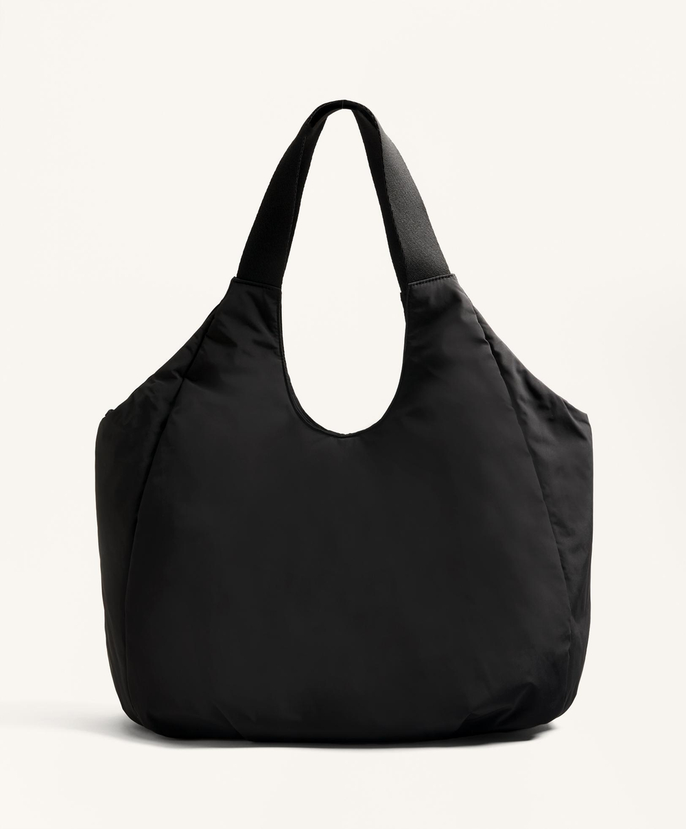 Oysho Сумка-шоппер с контрастной ручкой, черный