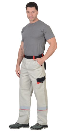 Брюки "Сириус-Ховард-Люкс" (молочный/черный/красный)