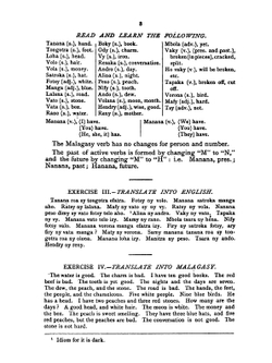 Malagasy for Beginners. A Series of Graduated Lessons and Exercises in Malagasy As Spoken By The Hovas Parts 1-2 | James Richardson