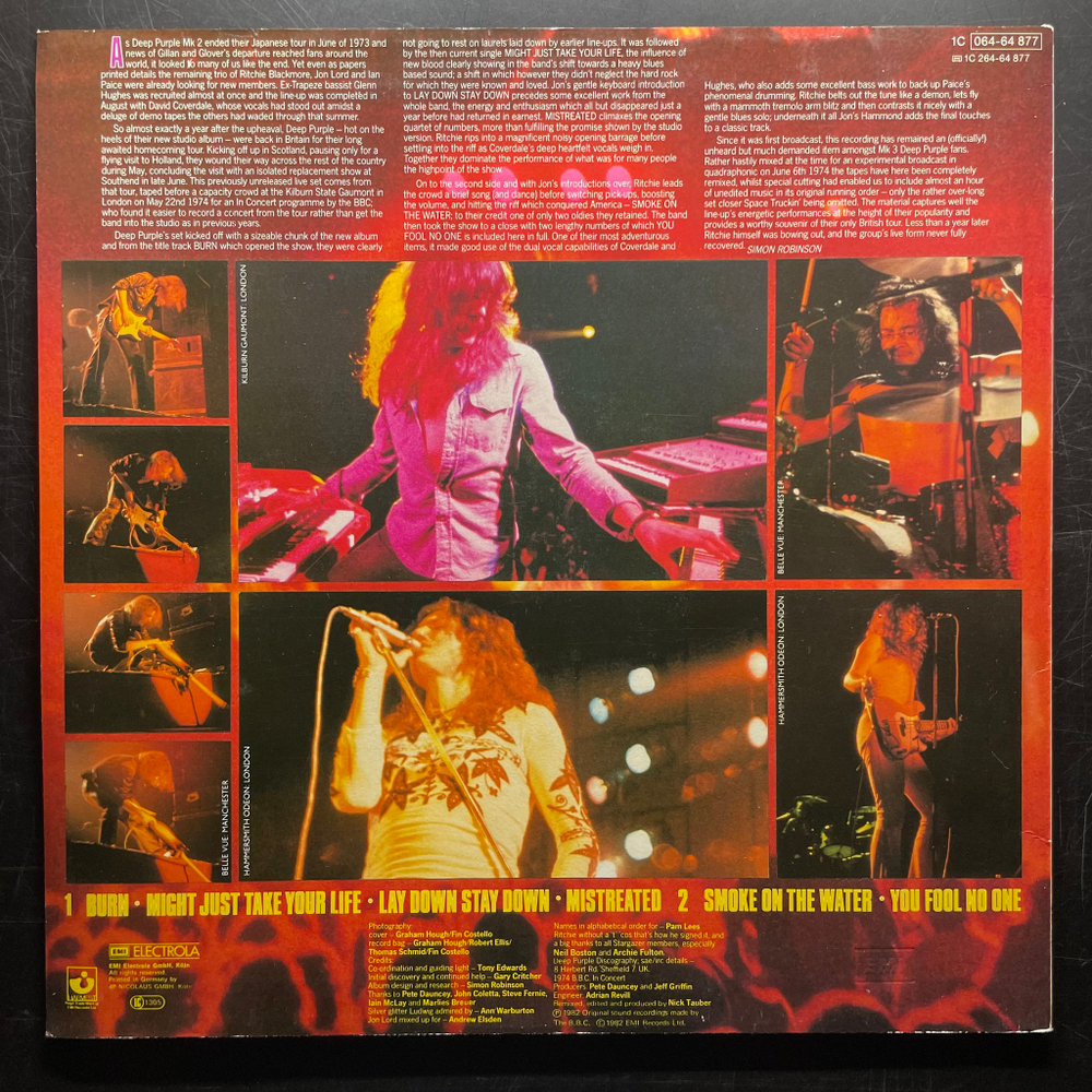 Deep Purple ‎– Live In London (Европа 1982г.)