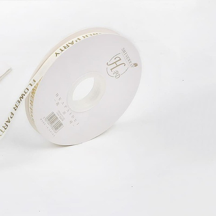 Лента шелк "Party" 1см*45ярд КРЕМ