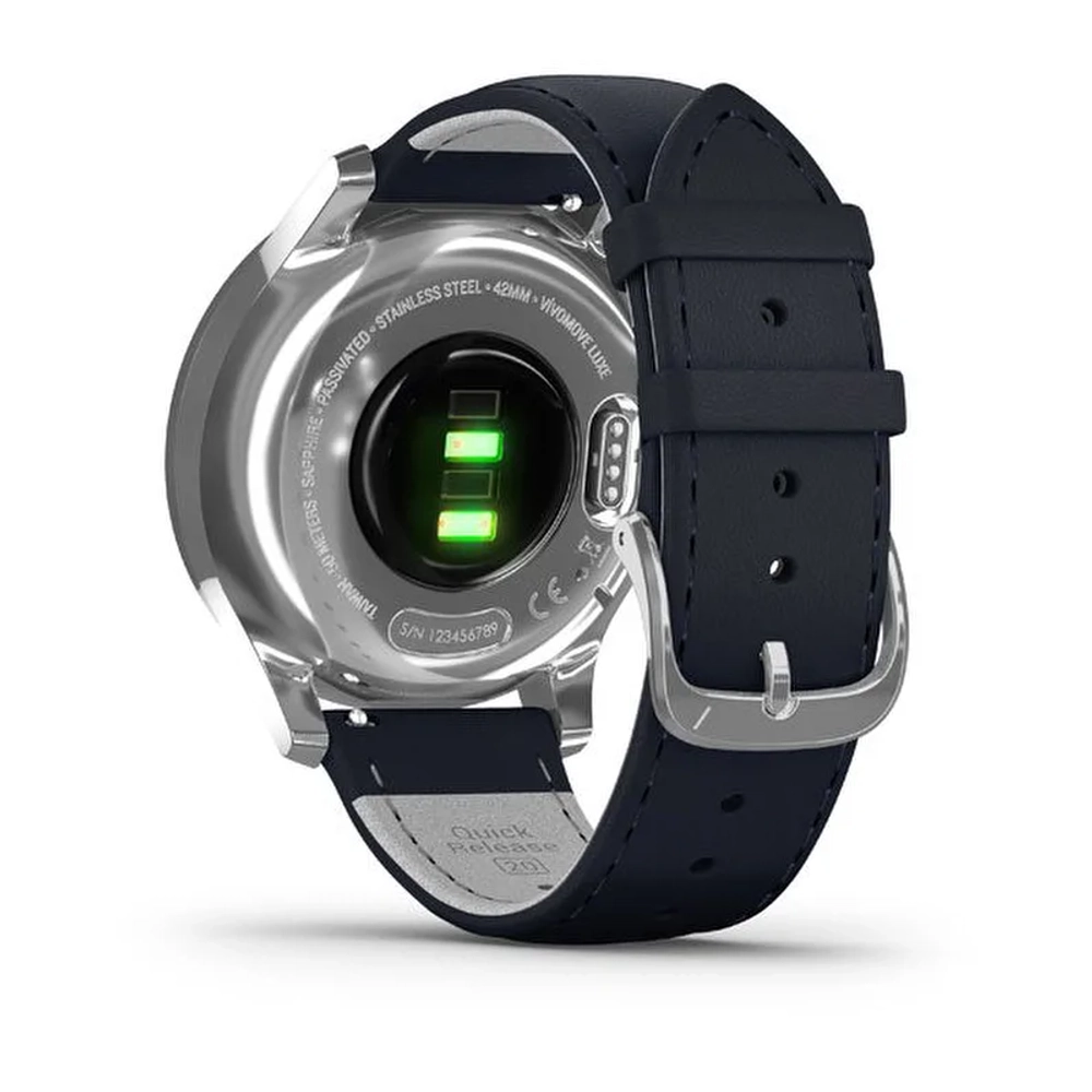 Часы для фитнеса Garmin vivomove Luxe, серебристый, 010-02241-20