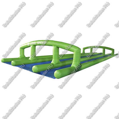 Водная горка без надувного дна, на подкачке ТУРБО «Капля большая», 137*7,28*2,4 метров