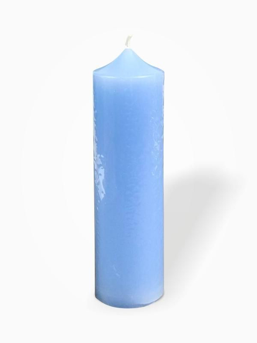 Свеча алтарная голубая 70 часов