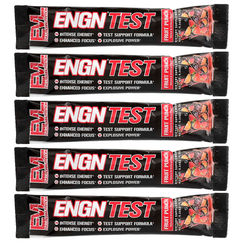 EVLution Nutrition, ENGN® Test, фруктовый пунш, 5 пакетиков по 9,5 г (0,34 унции)