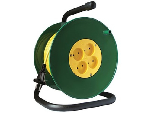 Удлинитель силовой на катушке 30м 4 гнезда 4000Вт сечение провода 2*2,5 Союз