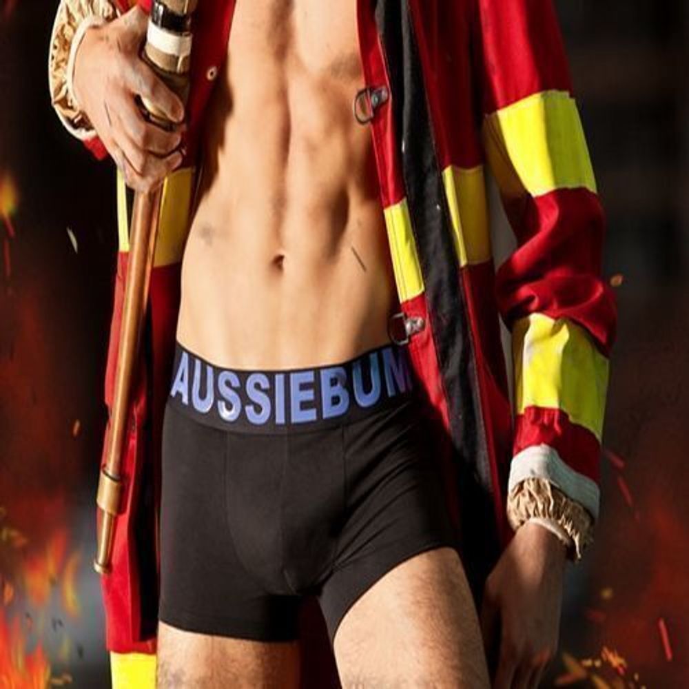 Мужские трусы боксеры черные Aussiebum Flame Scorch Hipster AB00259