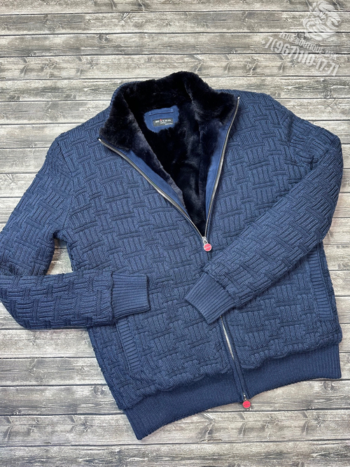 Кардиган с мехом Kiton