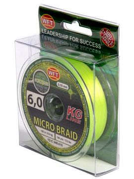Леска плетёная WFT KG MICRO BRAID Chartreuse 150 м, 0100