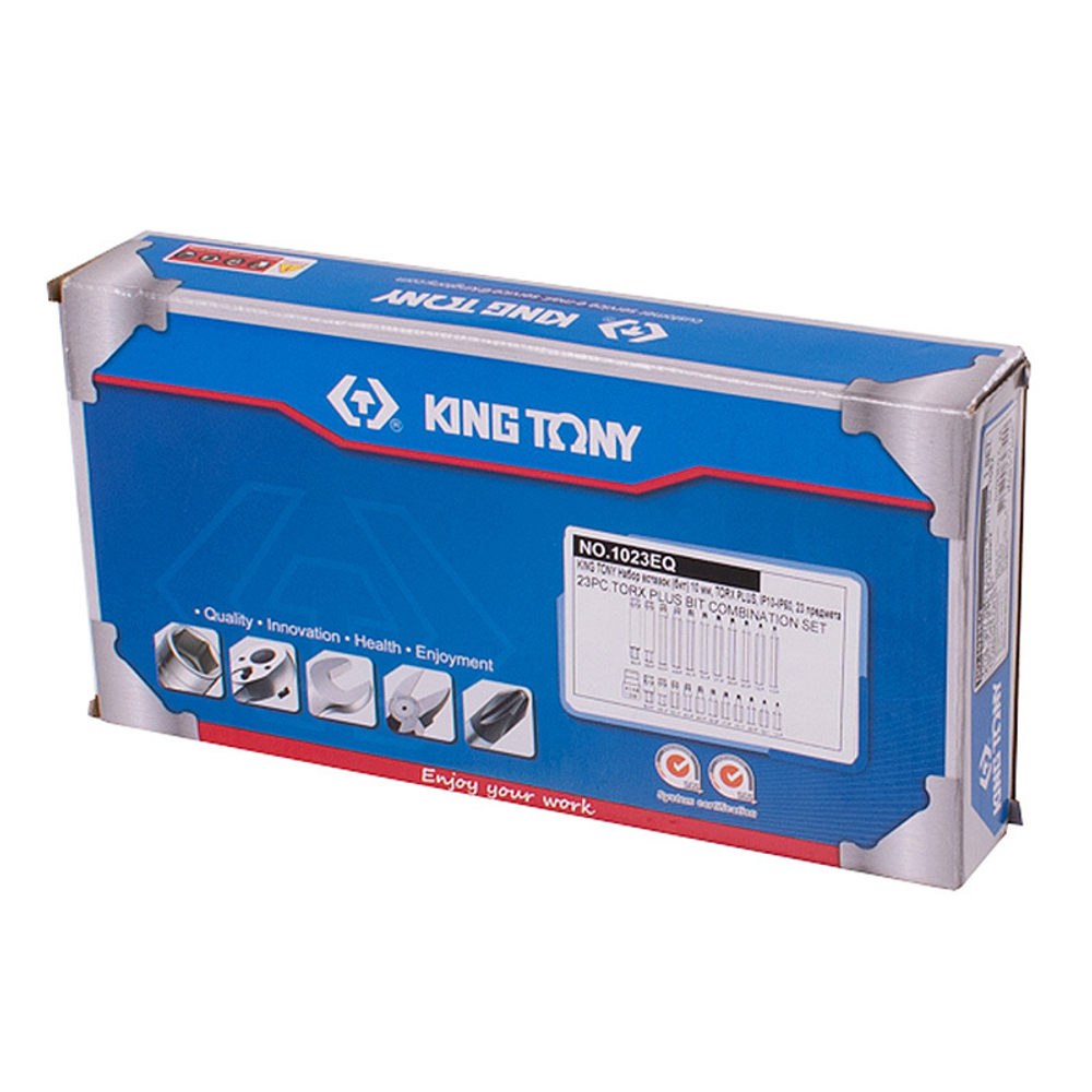 Набор вставок (бит) 10 мм, TORX PLUS, IP10-IP60, 23 предмета KING TONY 1023EQ