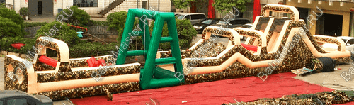 Надувная полоса препятствий "Патриот" 24*3*5 м