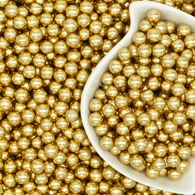 Шарики сахарные золото 6мм 50 гр