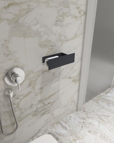 Полка для туалетной бумаги Roll L (черный)