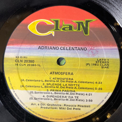 Винтажная виниловая пластинка LP Adriano Celentano Atmosfera (Италия 1983)