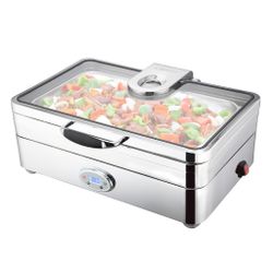 Мармит электрический 13,5 л 1/1*100 с откидной крышкой и окном и черным дисплеем " " SUNNEX