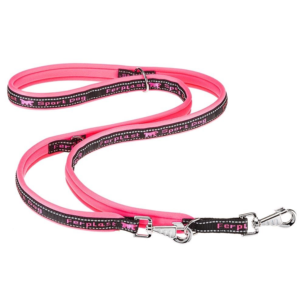 Поводок-перестежка Ferplast SPORT DOG MATIC GA25/200 розовый 200х3х4