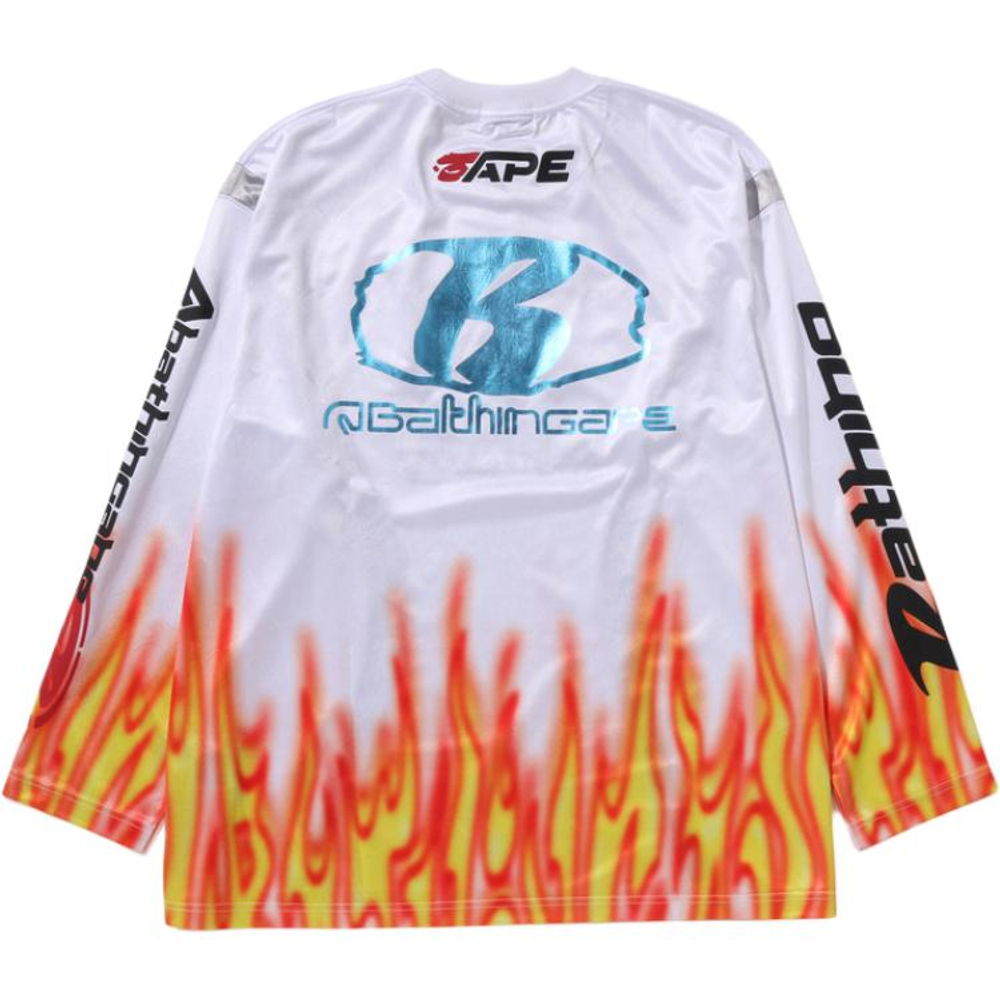 A Bathing Ape Bathing Ape Flame Pattern Лонгслив Футболка