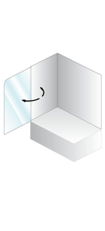 Душевая шторка KOLPA-SAN SOLE TP 75 Silver transparent new