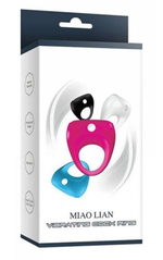 Голубое эрекционное виброкольцо Miao Lian (Цвет: голубой)