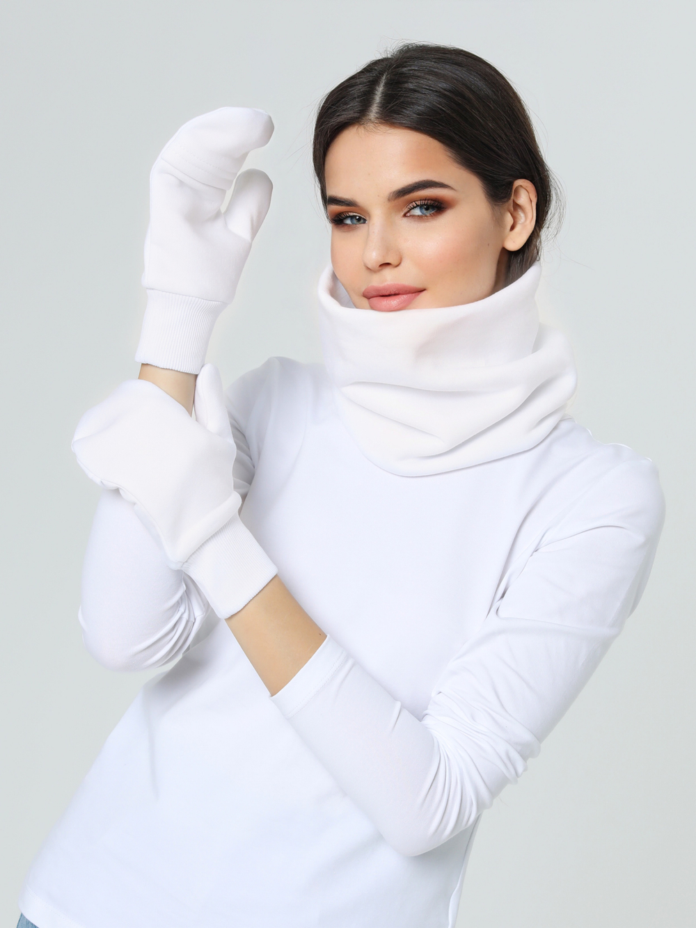 Рукавички-трансформеры из футера с начесом