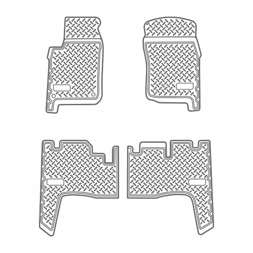 Ковры в салон Norplast/Unidec для Toyota LC 76 (1985-)Полиуретан,Серый, арт.NPL-Po-88-30-G
