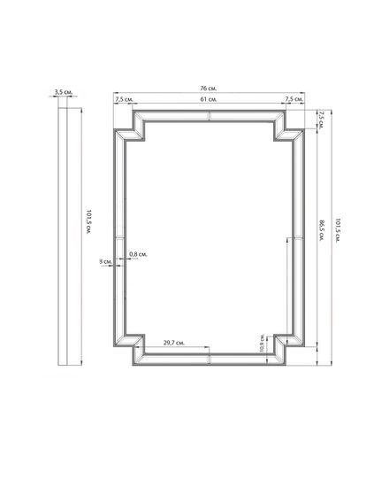 Зеркало "Холтон" gold