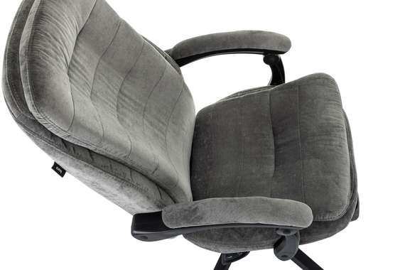 Кресло руководителя Бюрократ T-9950MSG-F Fabric серый Light-19 крестов. пластик подст.для ног