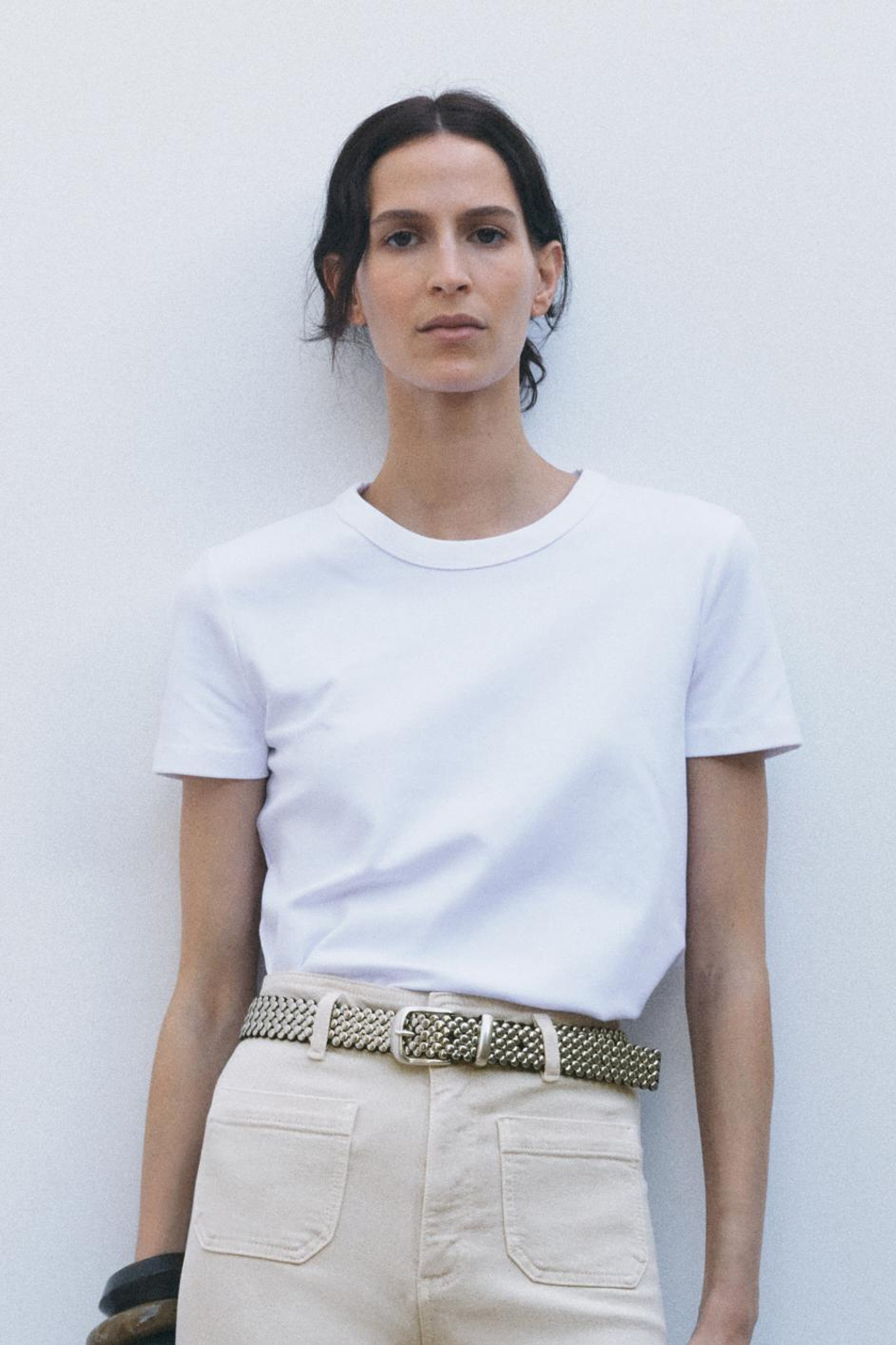 ZARA ДЖИНСЫ MARINE STRAIGHT LEG С ВЫСОКОЙ ПОСАДКОЙ И КАРМАНАМИ — ZW COLLECTION, КАМЕННО-СЕРЫЙ