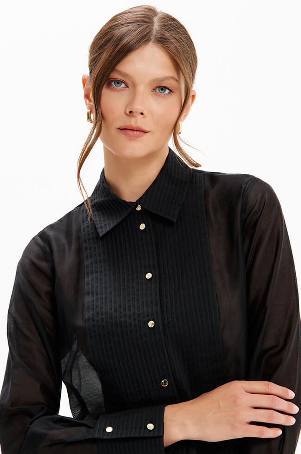 23363 Блузка женская (черный)