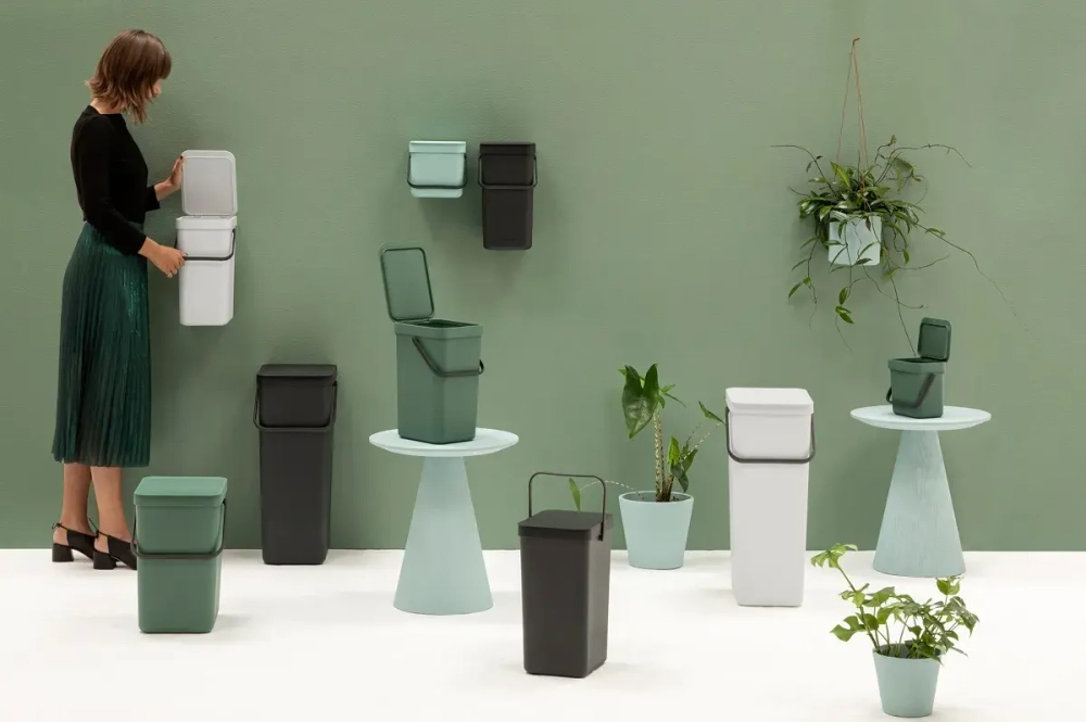 Brabantia Корзина для мусора Sort & Go 3 л Jade Green