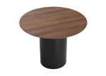 Стол обеденный Type D 100 см основание D 43 см (орех/черный)