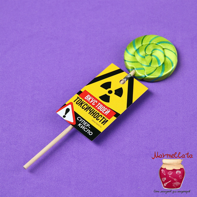 Леденец на палочке "Вкус токсичности", 15 г.