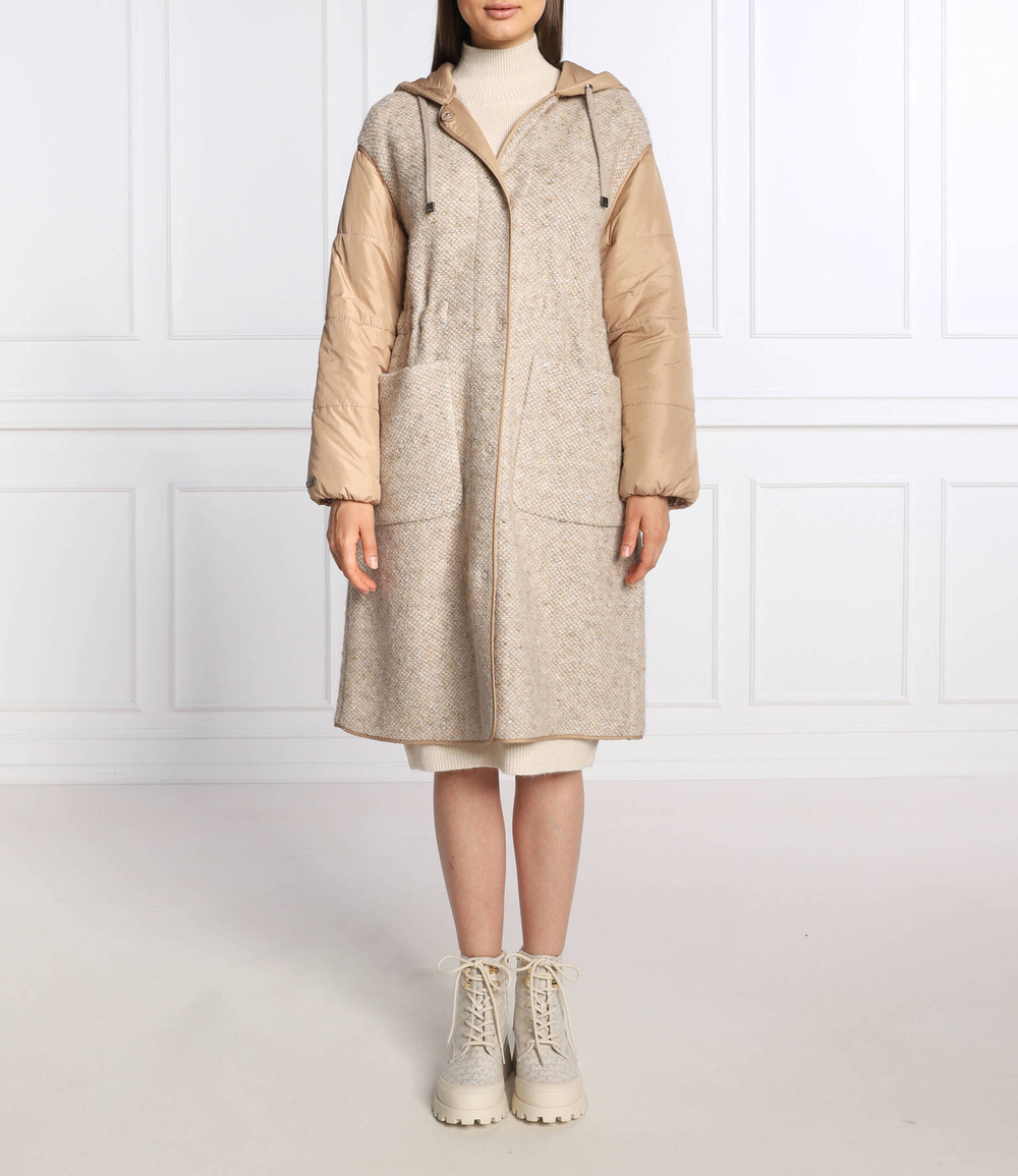 Хлопковое пальто Peserico - бежевый(S21339 A8381)