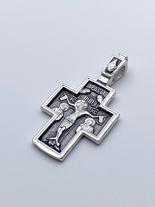 Крест из серебра/Чернение/Николай Чудотворец