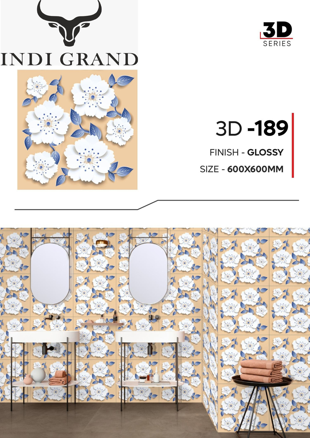 Керамогранит 3D 60х60 glossy - 189