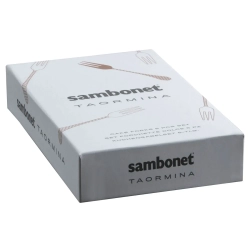 Sambonet Набор из 6 вилок для торта Taormina с PVD-покрытием, 2 черных