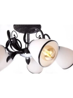 Люстра потолочная GERA E27*5*60W черный/хром/белый