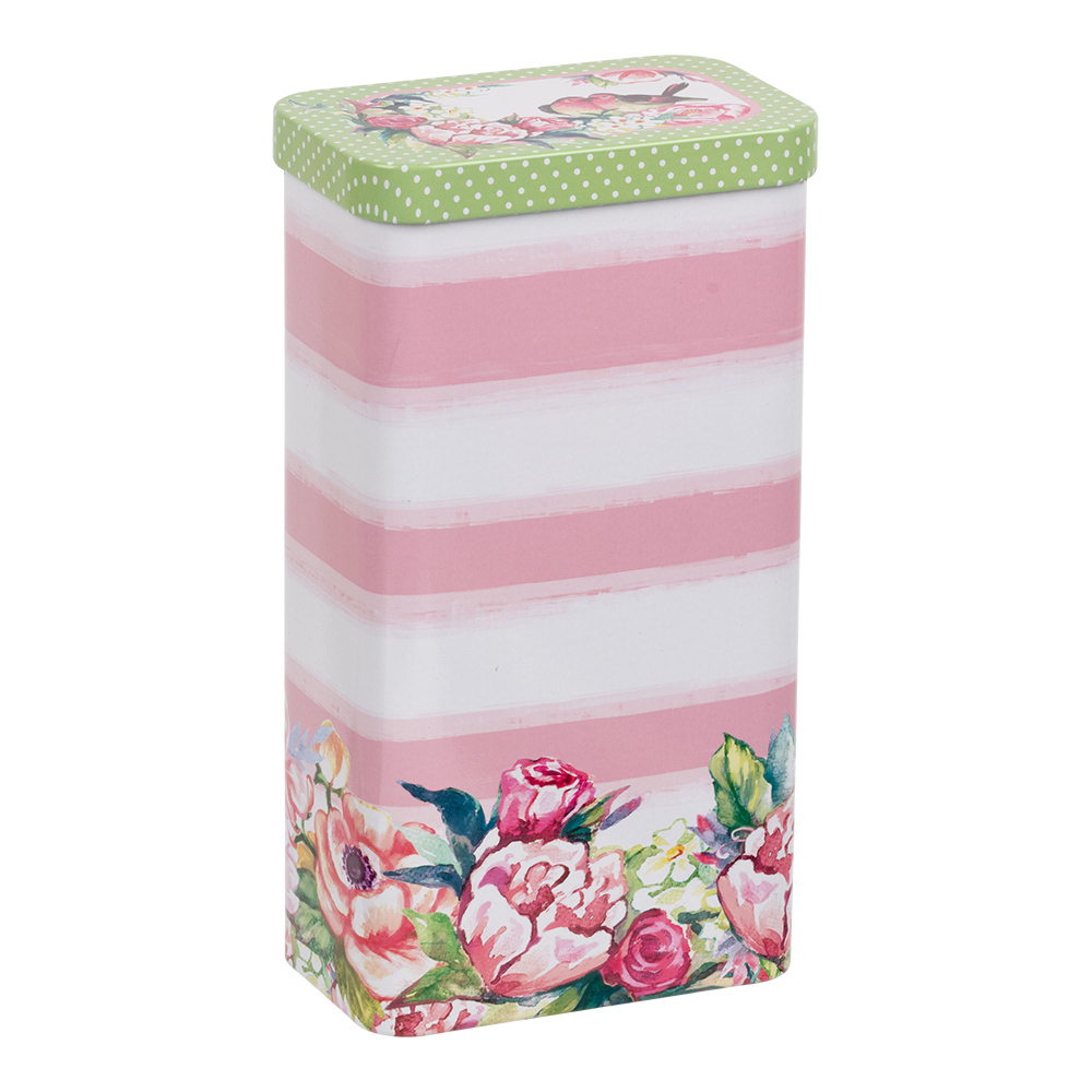 "Gamma" MSB-02 коробочка жестяная 10.3 х 6.3 х 18.8 см СК/Распродажа №05 "Птички в цветах"