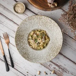 Тарелка глубокая 250 мл d 26,5 см h6,5 см для пасты/супа Brown Spider Silk P.L. Proff Cuisine [2]