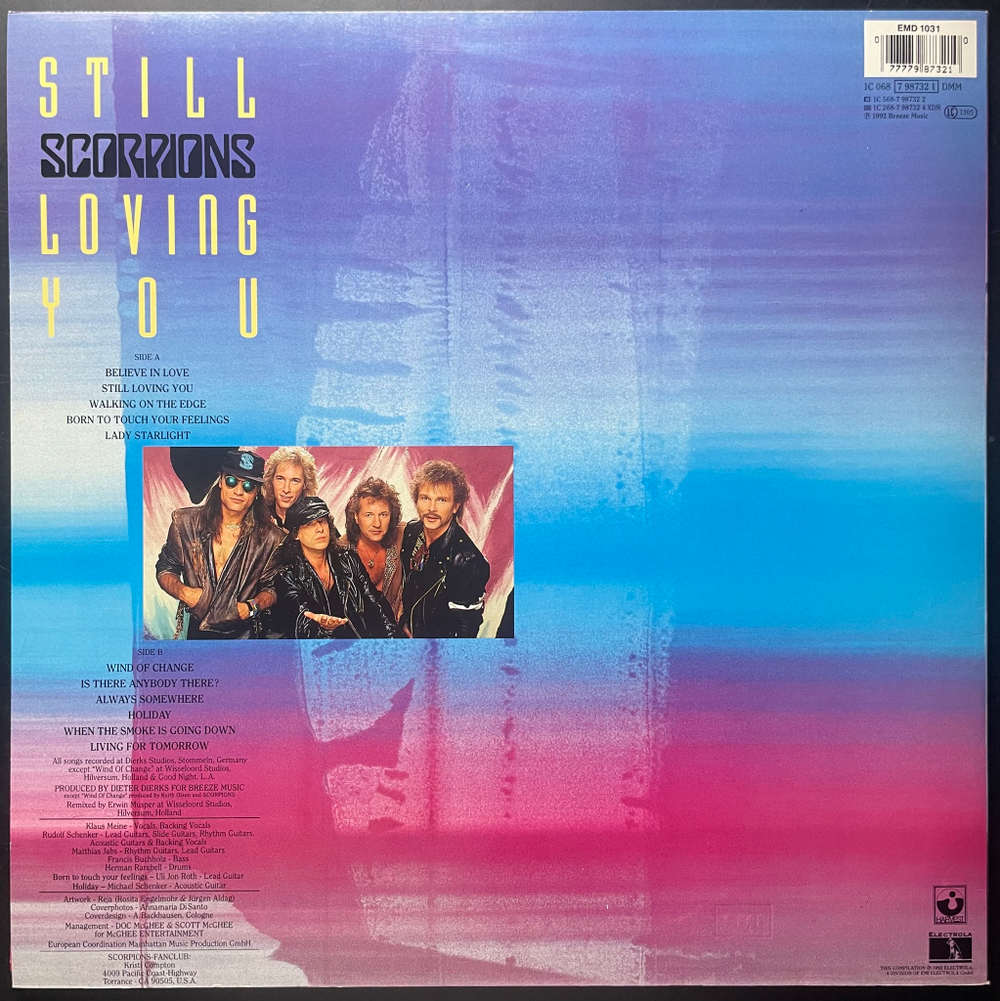 Scorpions ‎– Still Loving You (Германия 1992г.)