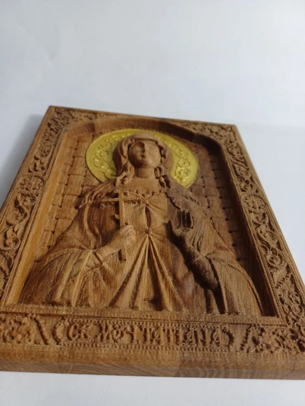 Освященная Икона Св. Татьяны Великомученицы 17.8х14см дуб