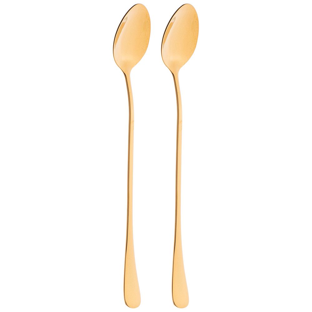 НАБОР ЛОЖЕК ДЛЯ КОКТЕЛЕЙ AGNESS, 2 ШТ ДЛИНА 19.5 СМ. МАЛ. УП. = 40 ШТ