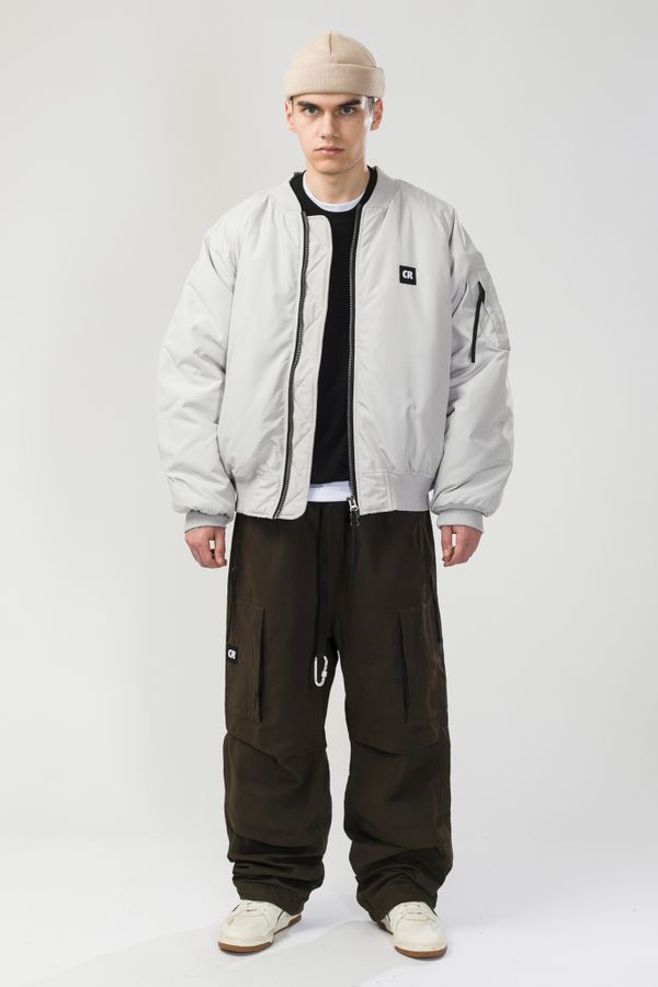 Бомбер Зимний Bomber Wide Пепельно-Светлая - фото 3