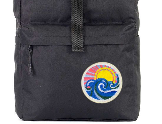 Нашивка на рюкзак и на одежду. Waves