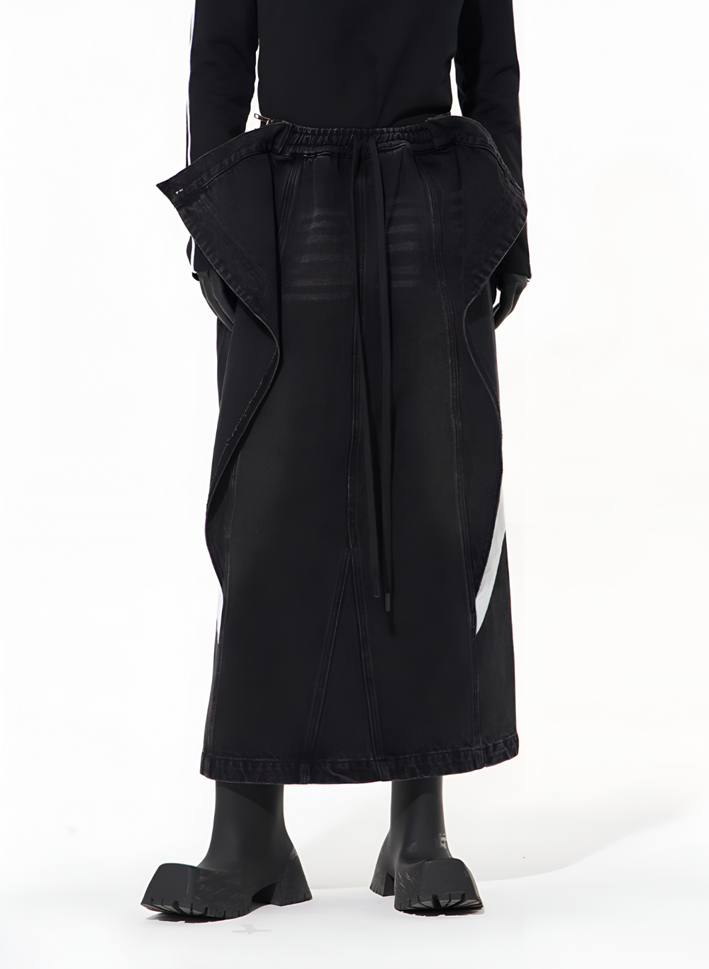 Джинсовая юбка BLIND Multilayered Denim Long Skirt