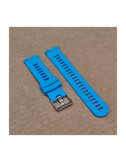 Ремешок Premium 20 мм силиконовый для Garmin Forerunner 55/245/645, Venu, Venu Sq, Venu 2 Plus, Vivoactive 3, Vivomove быстросъемный (Голубой)