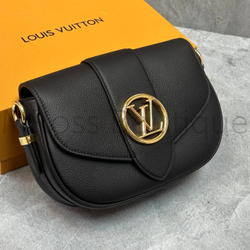 Женская черная сумка LV Pont 9 Soft PM Louis Vuitton премиум класса